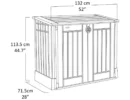 Keter Store It Out Midi Beige & brown Wood effect Plastic Garden storage box 880L